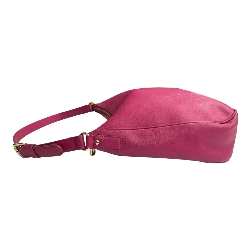 Juicy Couture Saffiano Pink Leather Hobo Bag